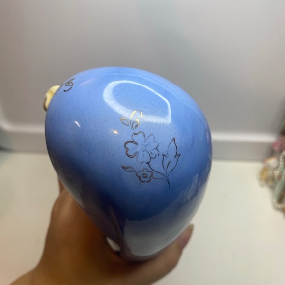 Vtg Italy Porcelain Praying May Madonna Figurine with Blue Gold Veil 9.5” H - Picture 10 of 13